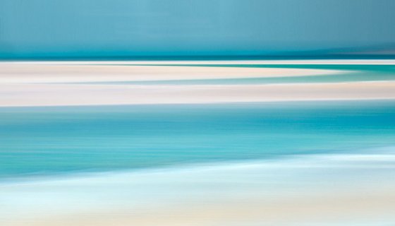 Summer Teal - Teal and white canvas seascape
