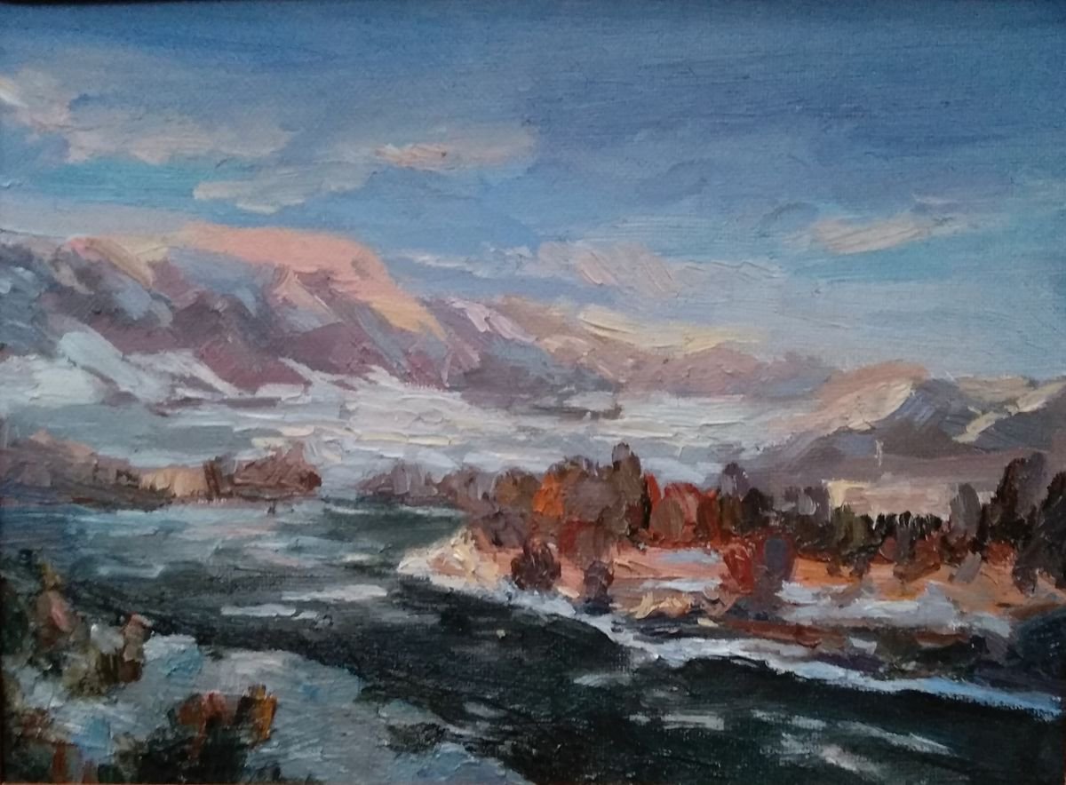 The early spring in mountains by Nata New