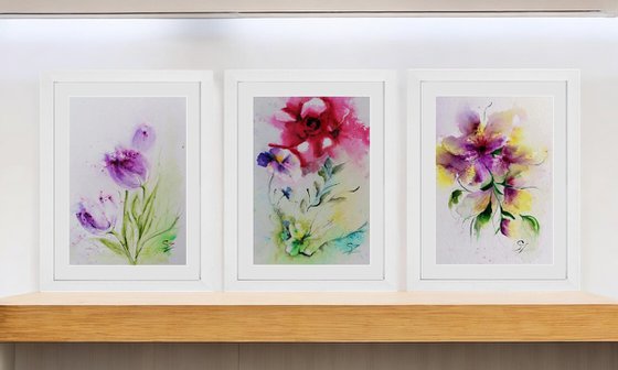 Flower  Triptych