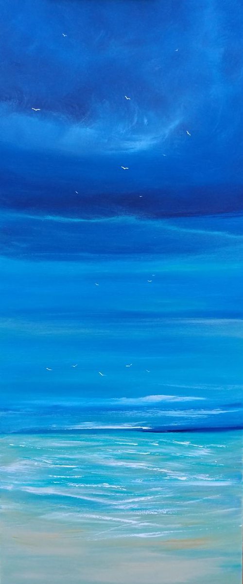 Seascape, The Sky's the Limit  - Panoramic, XL, Modern Art Office Decor Home by Mel Graham