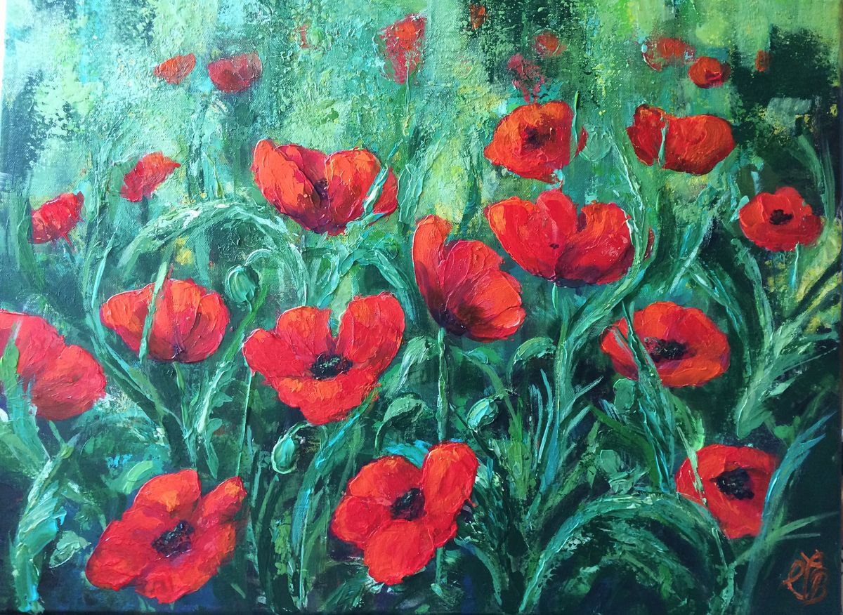 Red Poppies by Colette Baumback