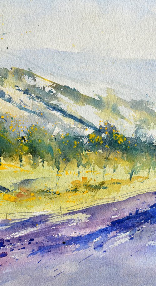 In tuscany -watercolor by Pol Henry Ledent