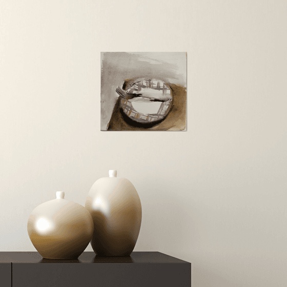 Still Life: Plate and Fork, 24x22 cm