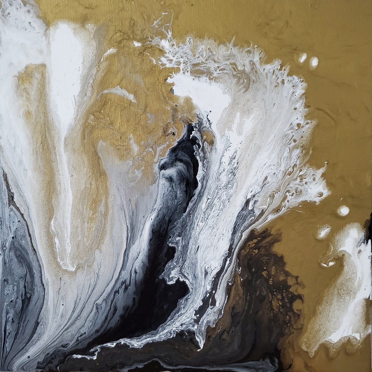 Abstract Acrylic Painting By Joyce Fournier, 12 X 12", Ephiphany, Original Artwork