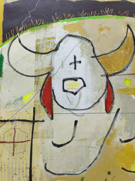 The dog with the red ears