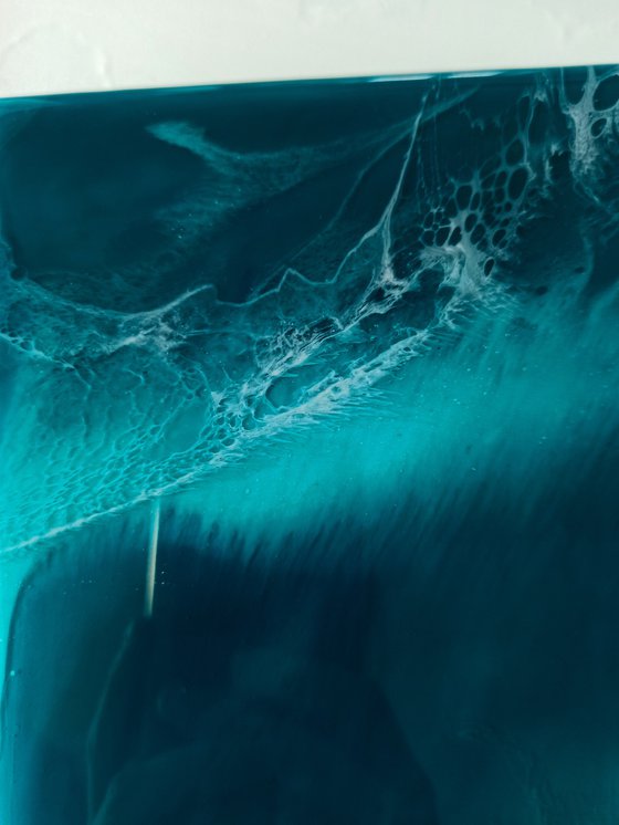 Turquoise Beach Resin Art