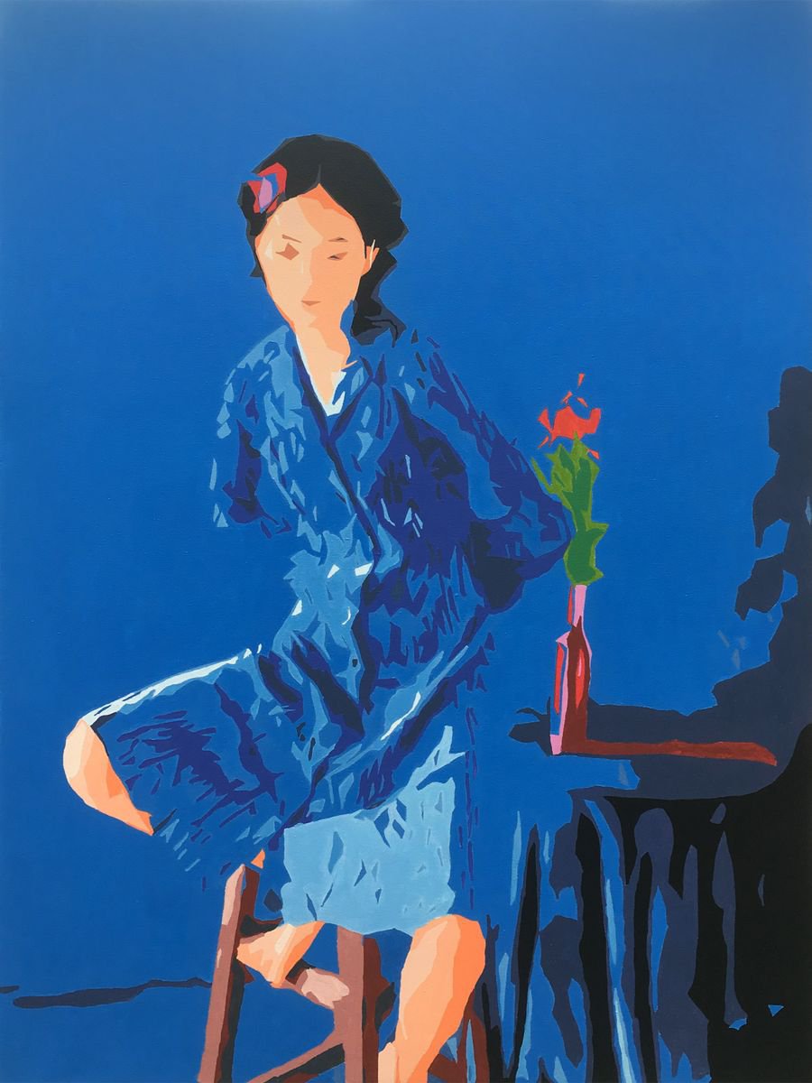 Portrait in Blue by Kosta Morr
