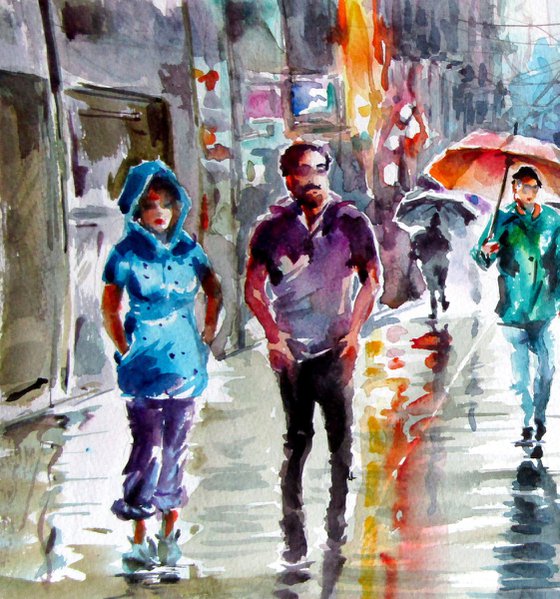 In the rain