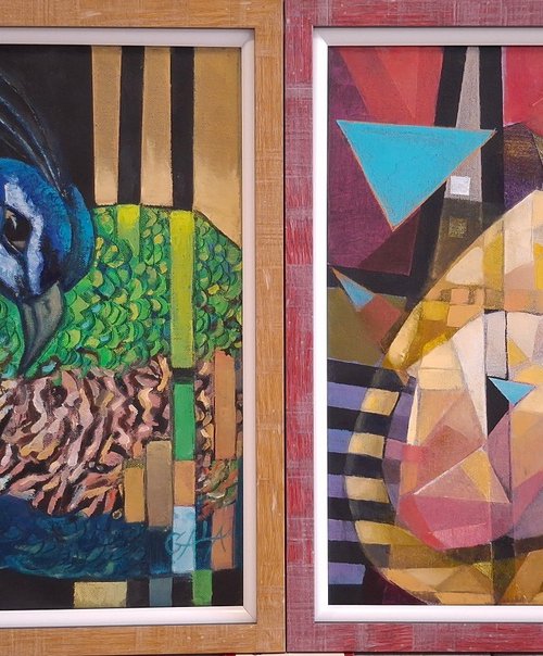 Beauty and the yellow cat by Galya Koleva