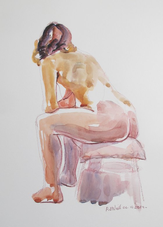 Seated female nude