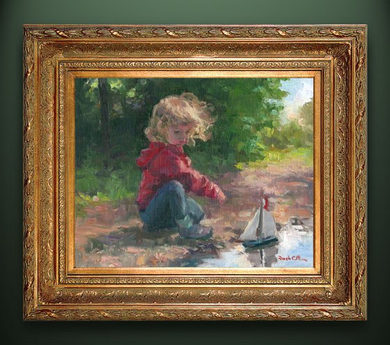 Boy and  boat