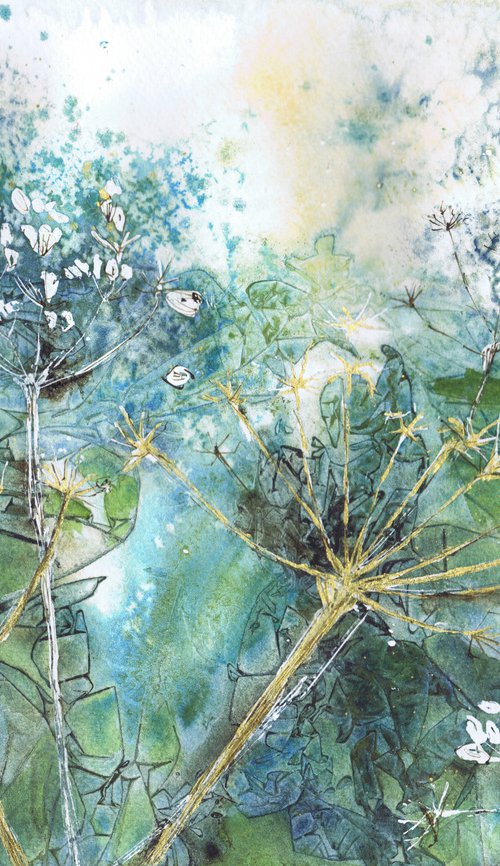 Umbels in Gold and Green by Michele Wallington