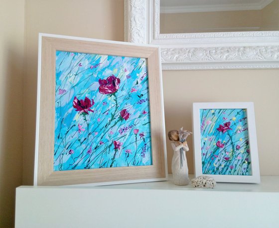 Whisper of flowers + Easel or Frame, miniature