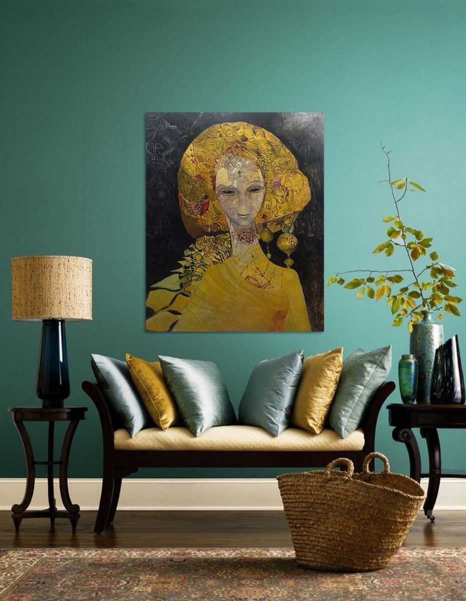 Goddess Golden-yellow Tara by Olga Zelinska