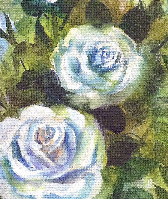 A Bunch of Blue Roses
