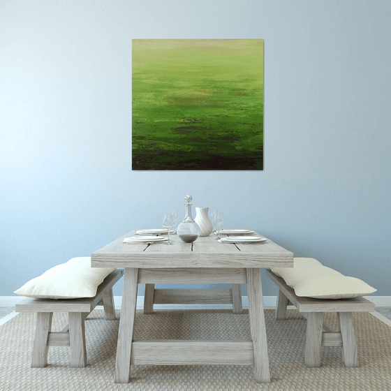 Green Field - Modern Abstract Expressionist Painting