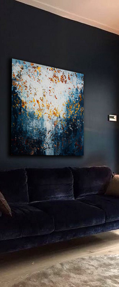 100x100cm. / abstract painting / Abstract 1148 by Alex Senchenko