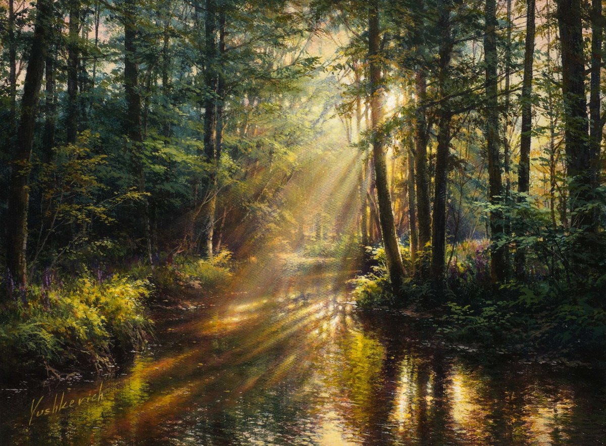Morning Reflections By Viktar Yushkevich Yuvart, 16 X 12, Artwork For Sale On Artfinder
