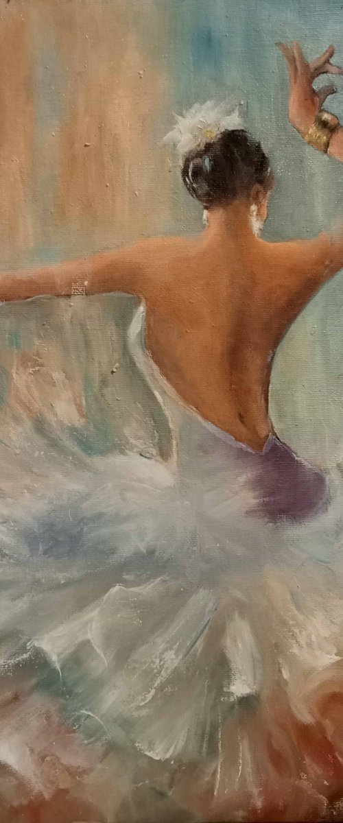Flamenco in white by Susana Z. Harris