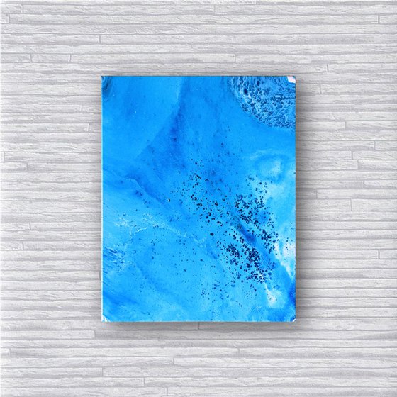 "Blue Twilight" - Original Abstract PMS Acrylic Painting - 16 x 20 inches