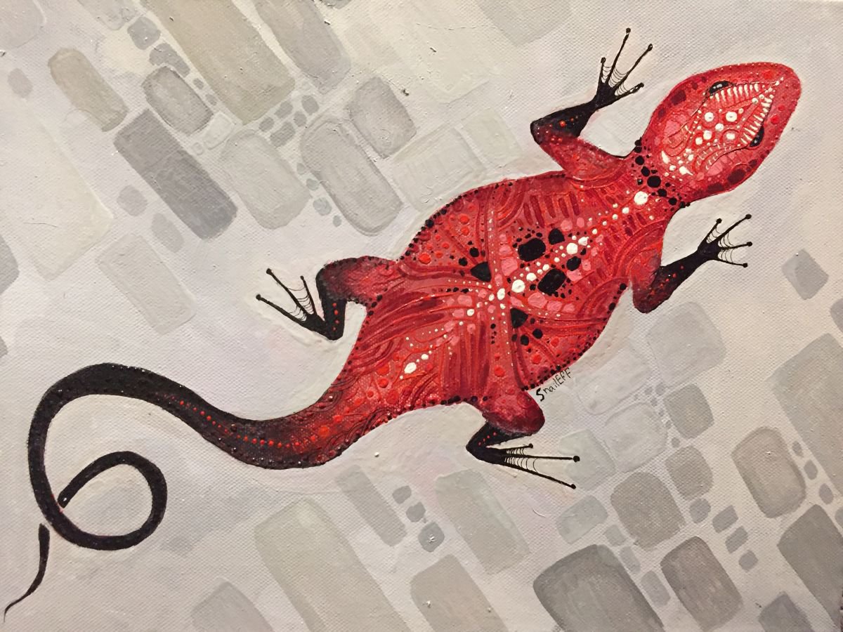 Red Lizard by Olga Zelinska