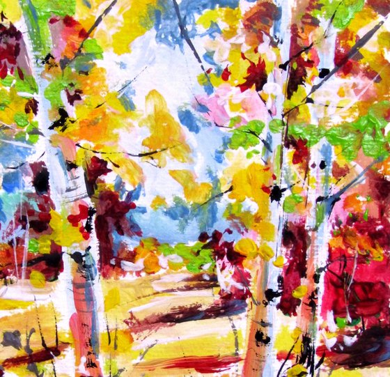 Autumn trees collection