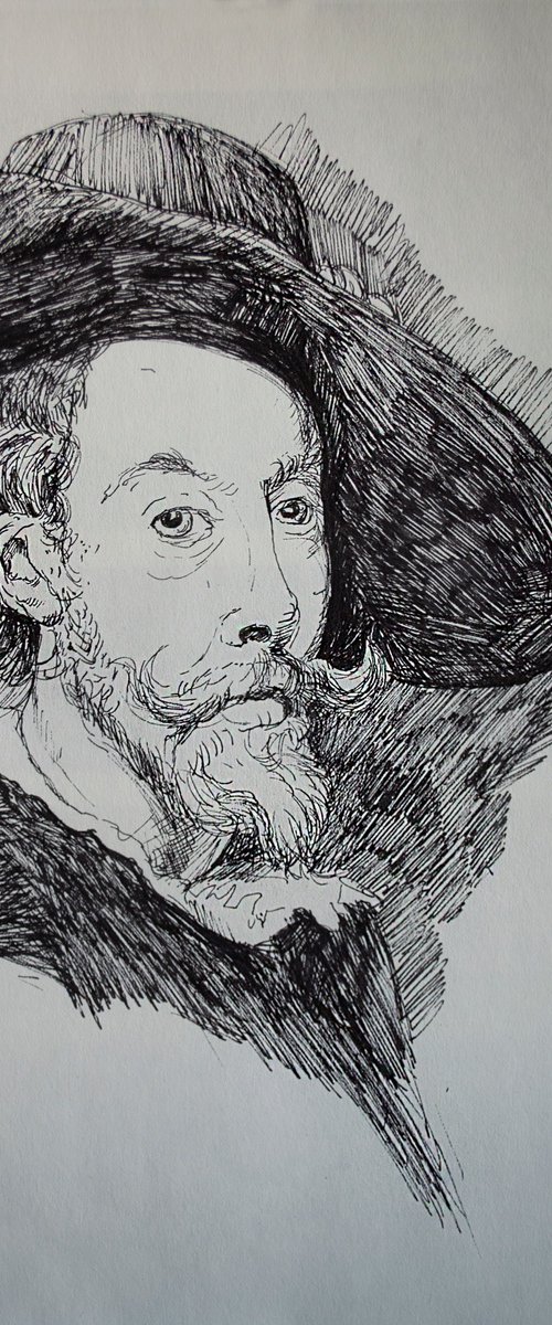 Rubens Self Portrait Copy by Nikola Ivanovic