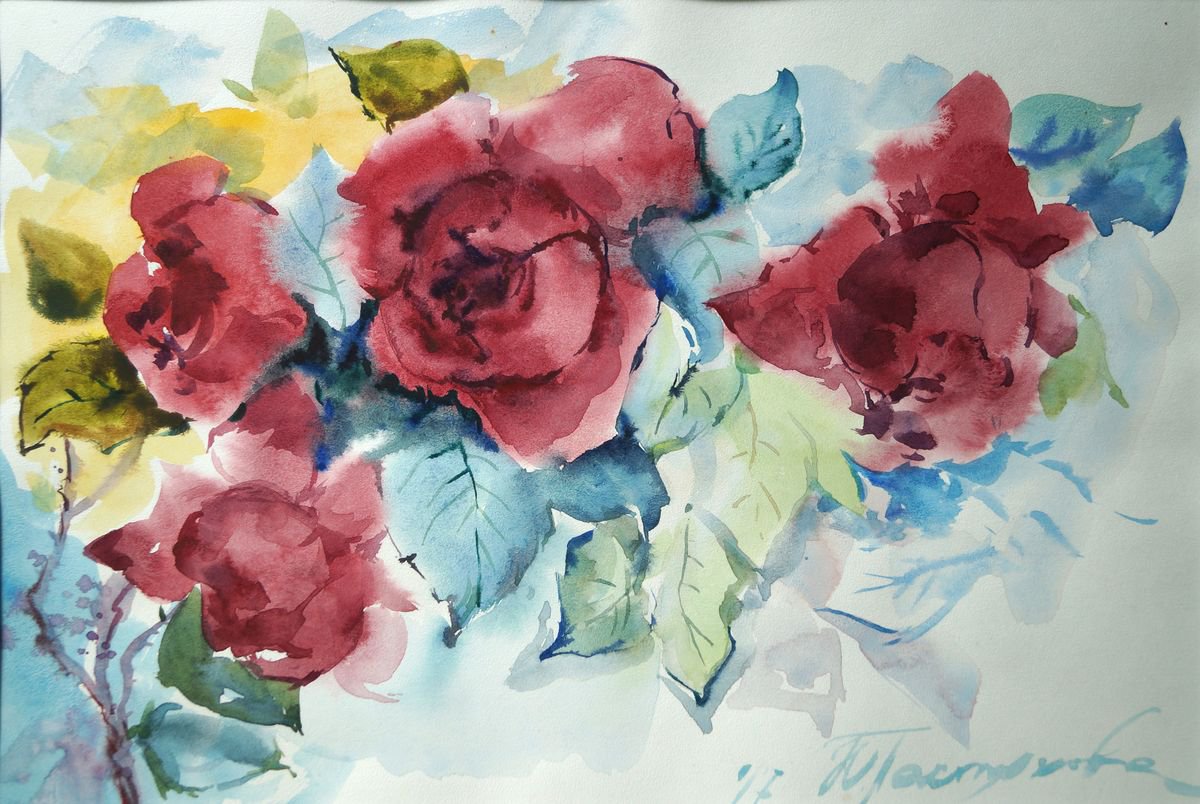 Roses by Yuliia Pastukhova