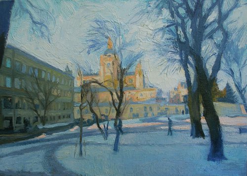 "St. George's Square in Winter" by Olena Kamenetska-Ostapchuk