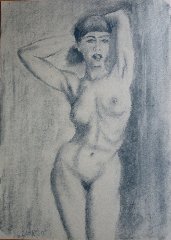 Female Figure #58 Charcoal