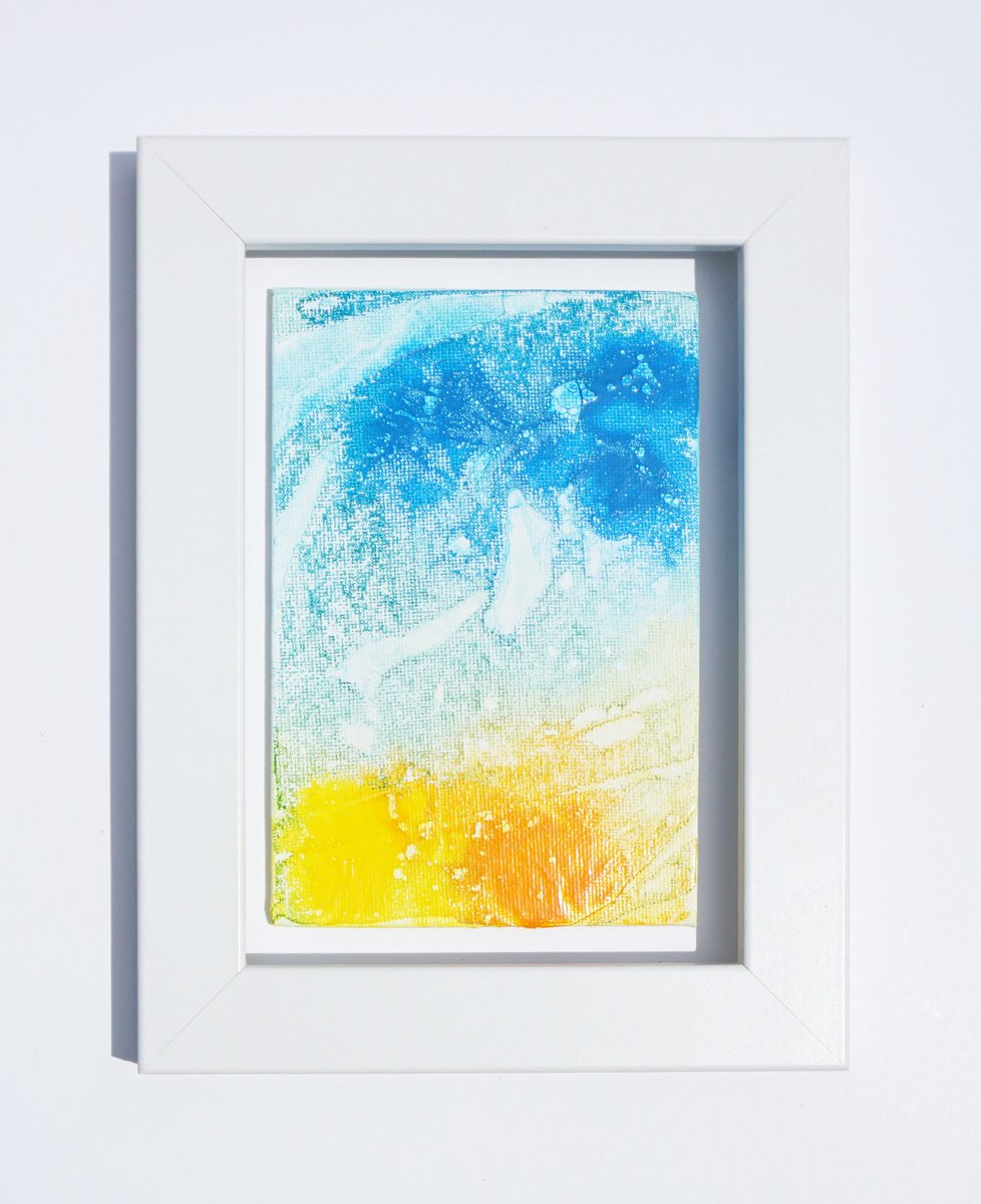 Abstract Acrylic Painting By Jelena B, 5 X 7, In May 13 5X7In ~12X18Cm, Original Artwork