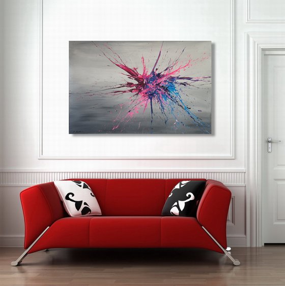 Pink Blues Gone Wild (Spirits Of Skies 096145) - 120 x 80 cm - XXL (48 x 32 inches)