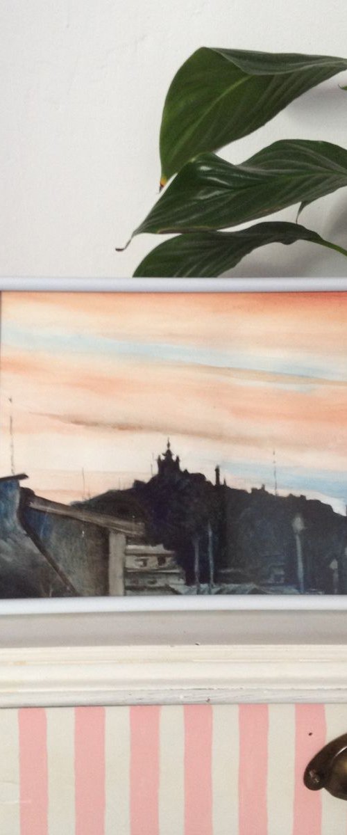 Dibidabo sunset from my Barcelona window n 4 by Valentina Toma' aka Zoe Chigi