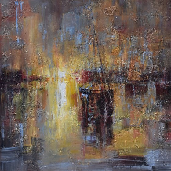 " Harbor of destroyed dreams - I Believe " (W 100 x H 100 cm) SPECIAL PRICE!!!
