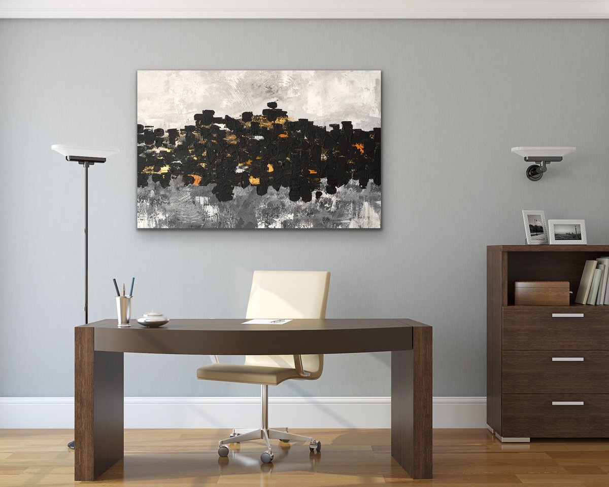 Small Pieces of Me - Rectangular - Abstract Painting - Canvas by Alessandra Viola