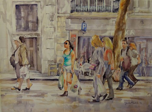 Shopping on a Spanish Afternoon by Yoshiko Murdick