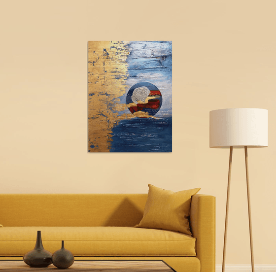 The moon on the sea