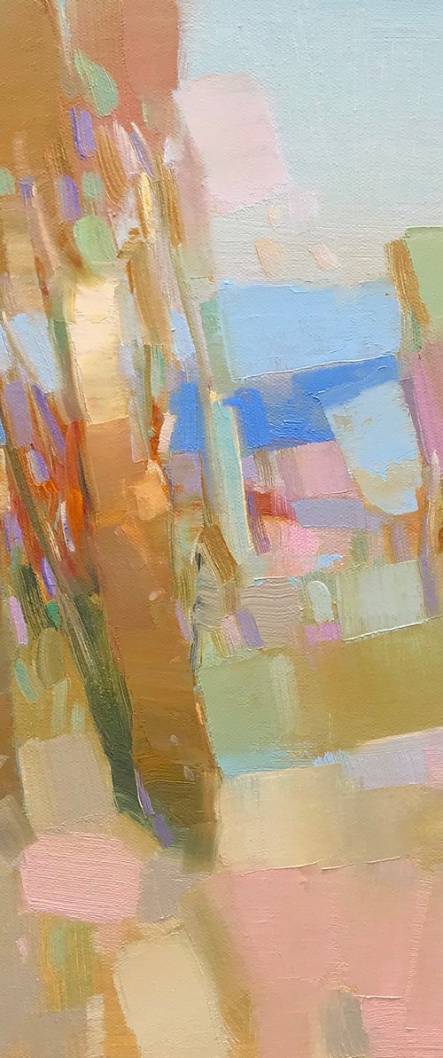 Sunny Trees, Original oil painting, Handmade artwork, One of a kind by Vahe Yeremyan
