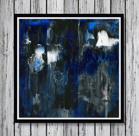 Poetic Drama 6 - Textural Abstract painting by Kathy Morton Stanion