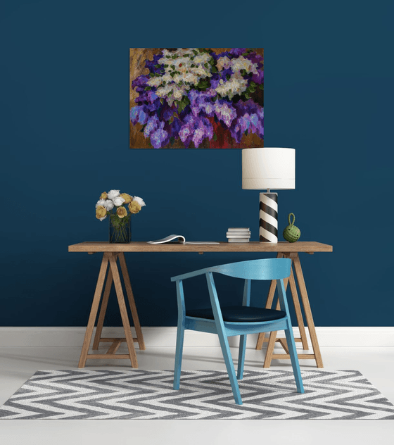 Abstract painting - Lilacs painting #2