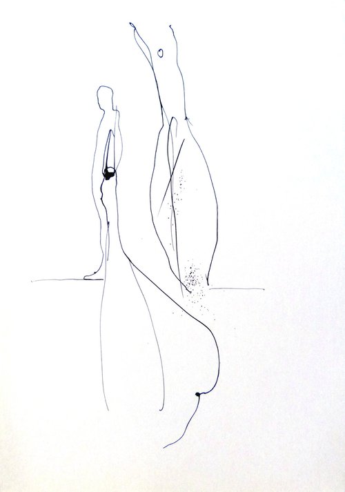 Elegance, ink on paper 29x21 cm by Frederic Belaubre
