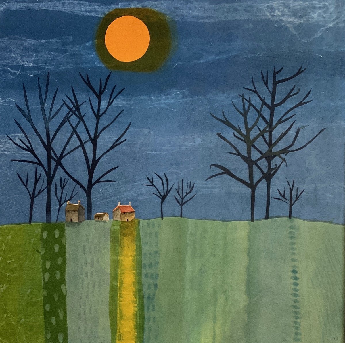 Impressionistic Landscape Limited Edition Print By Jay Seabrook, 16 X 16, Have You Seen The Moon?, Original Artwork