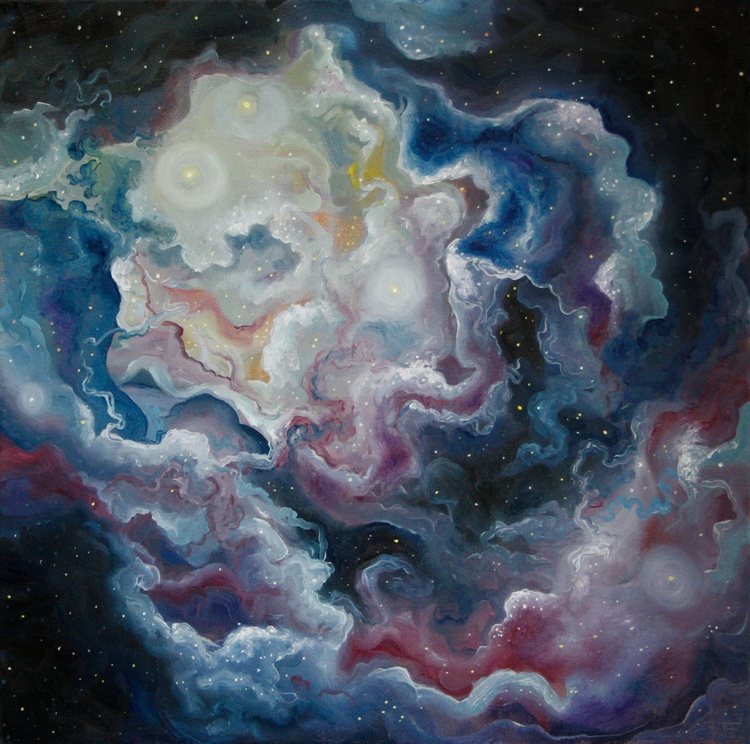 Nebula 2017 Oil Painting By Polina Tree Artfinder