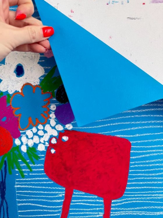 Flowers Dreaming on a Red Chair