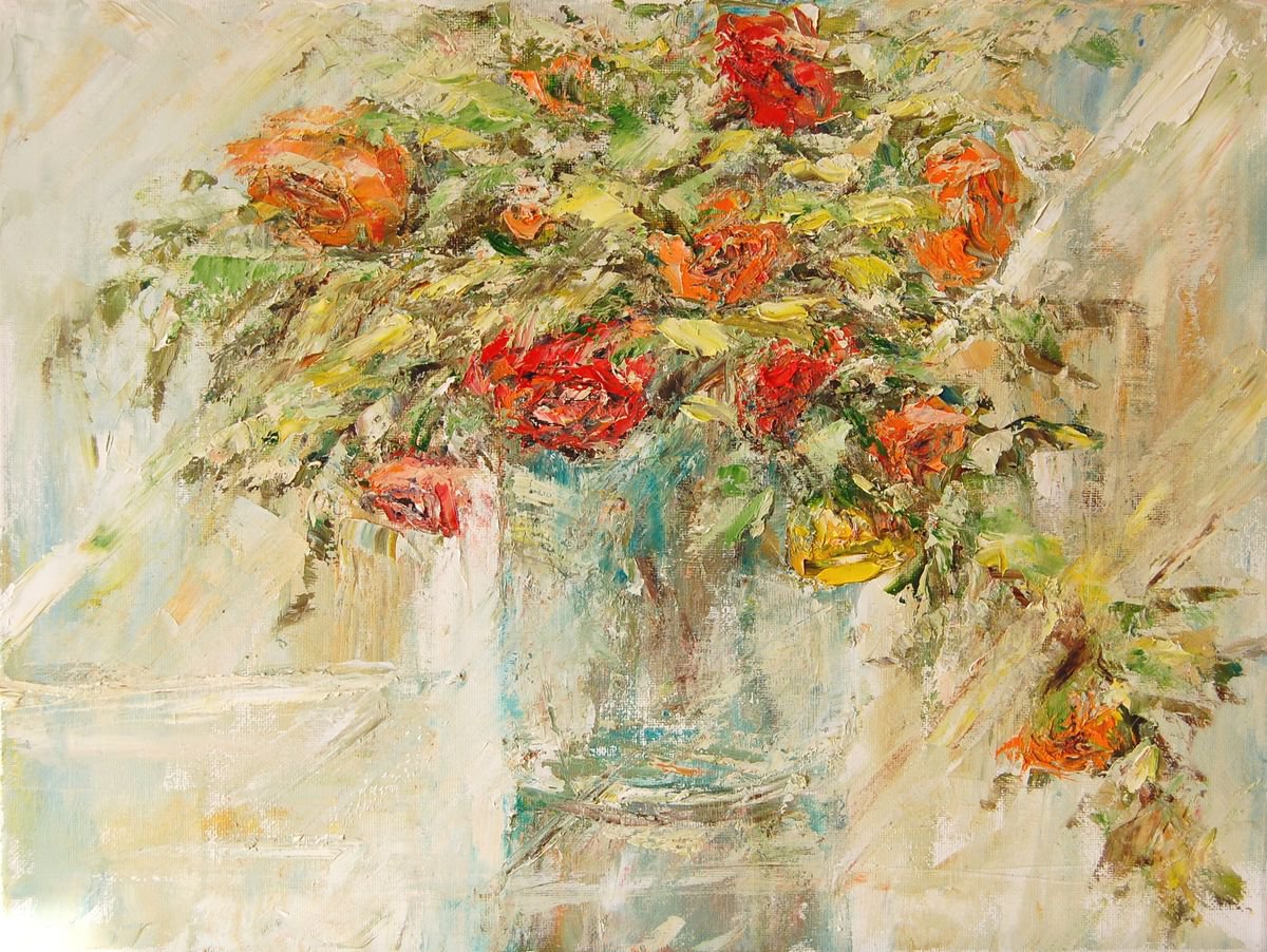 Roses in the light by Mikhail Nikitsenka