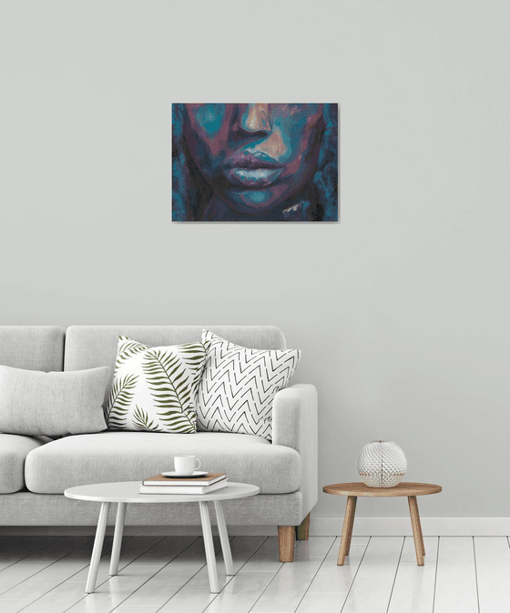 INFINITE - Modern colorful African woman wall art Colorful black female wall decor African culture gift