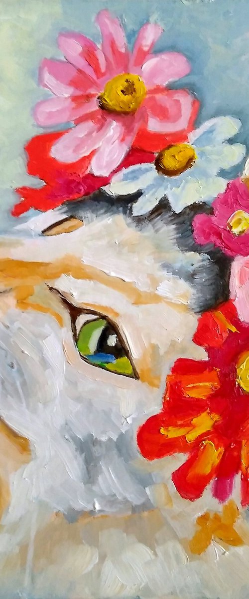 Cat flower mood by Yulia Berseneva