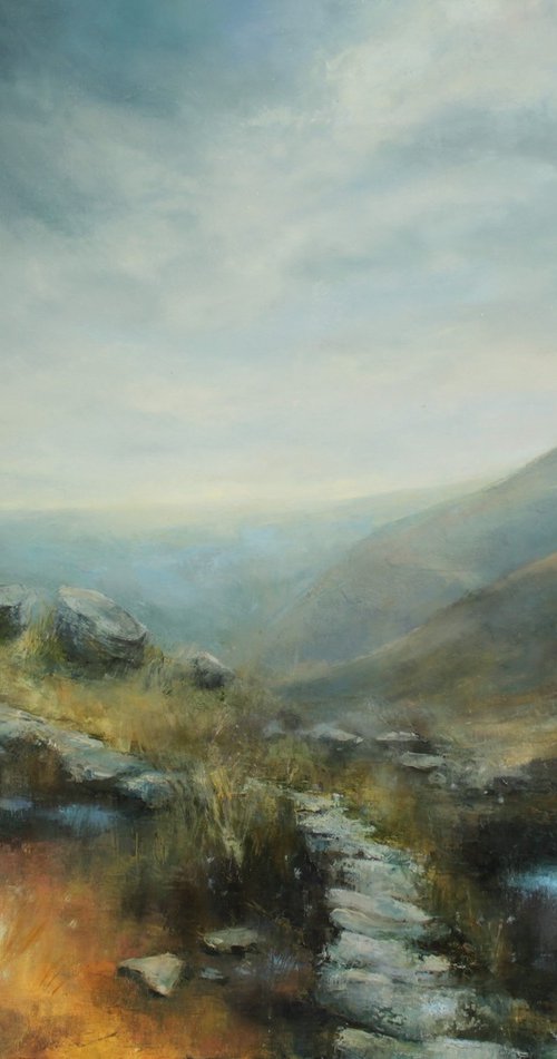 Unsettled skies over Stoodley Pike and the Calder Valley by Hannah Kerwin