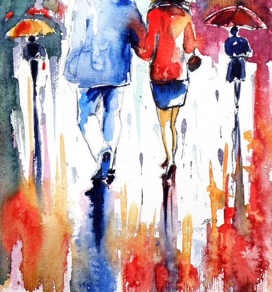 Walk in rain III