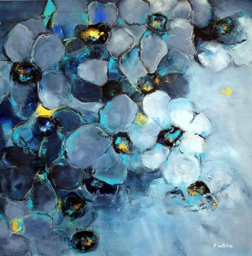 Blues flowers by Pascale WHITE